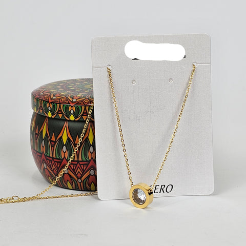 Round Gem Necklace - 180-002