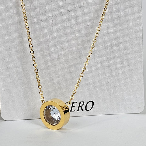 Round Gem Necklace - 180-002