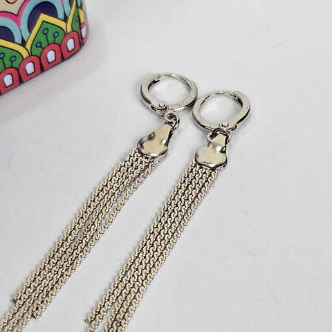 Silver Chain Earrings - 200-012