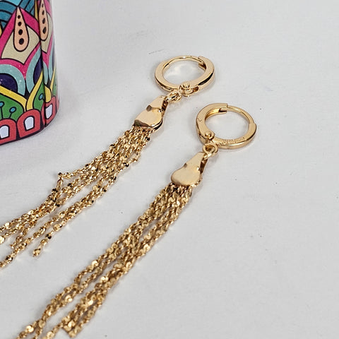 Gold Chain Earrings - 200-008