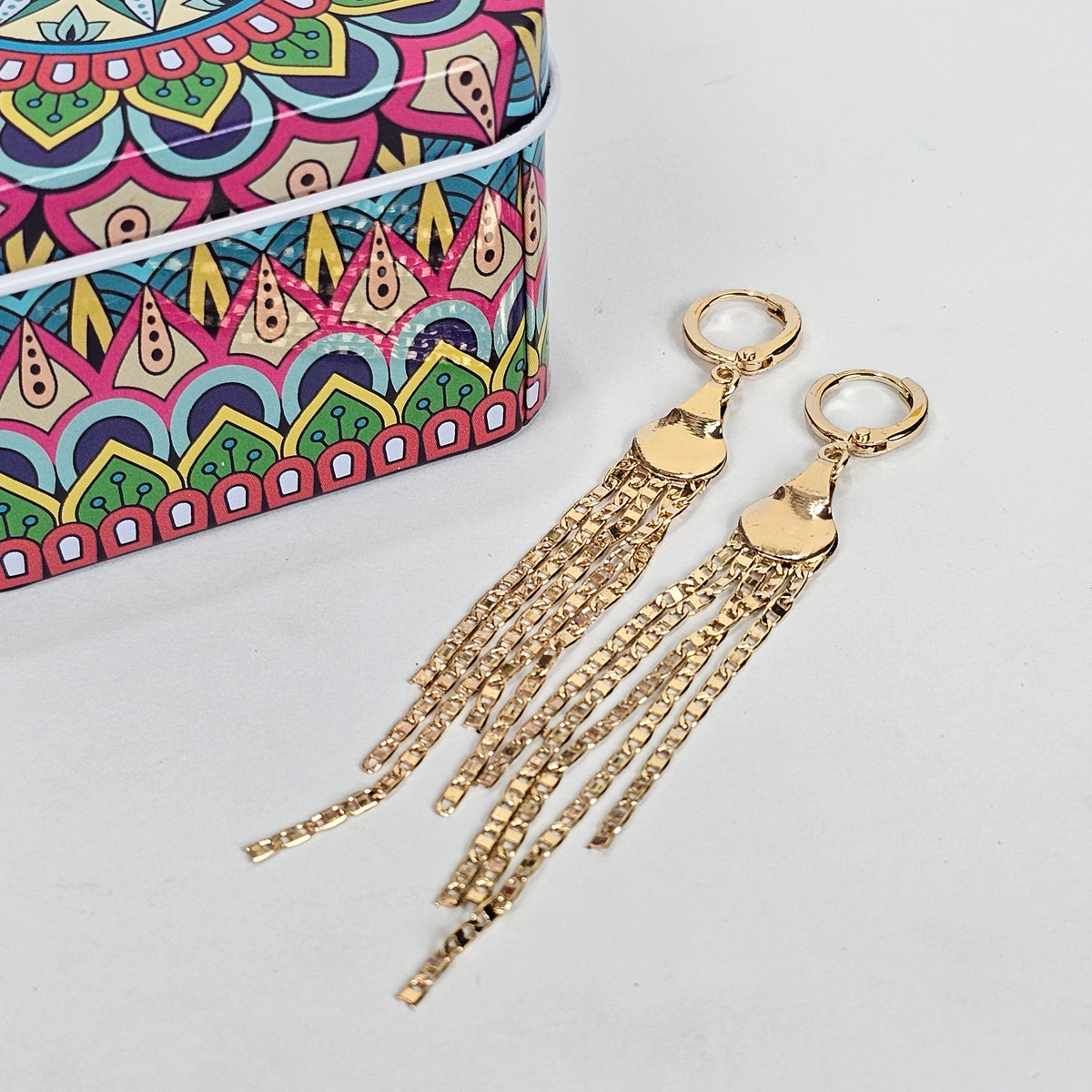 Gold Chain Earrings - 200-007