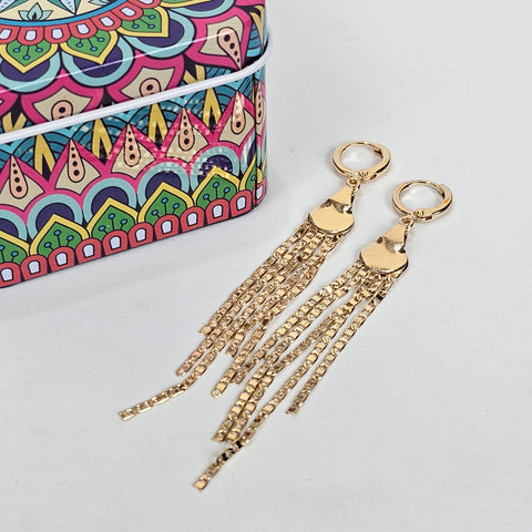 Gold Chain Earrings - 200-007