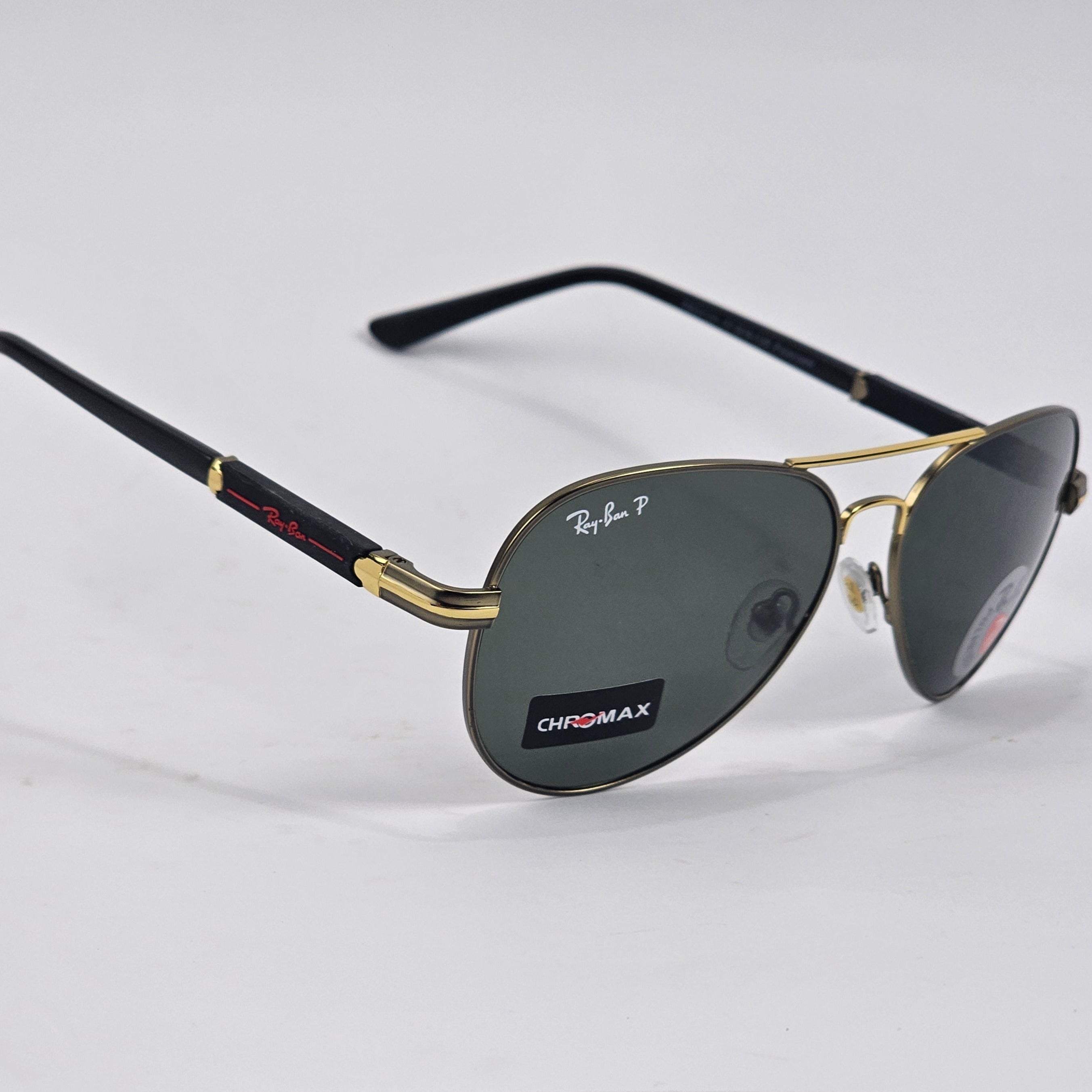 CHROMAX Polarised Aviators - RB 3025 - Red/Gold - Unisex