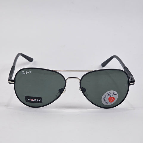 CHROMAX Polarised Aviators - RB 3025 - Silver - Unisex