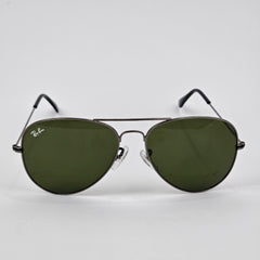 Rimmed Classic Aviators - RB - Gun Metal/Green