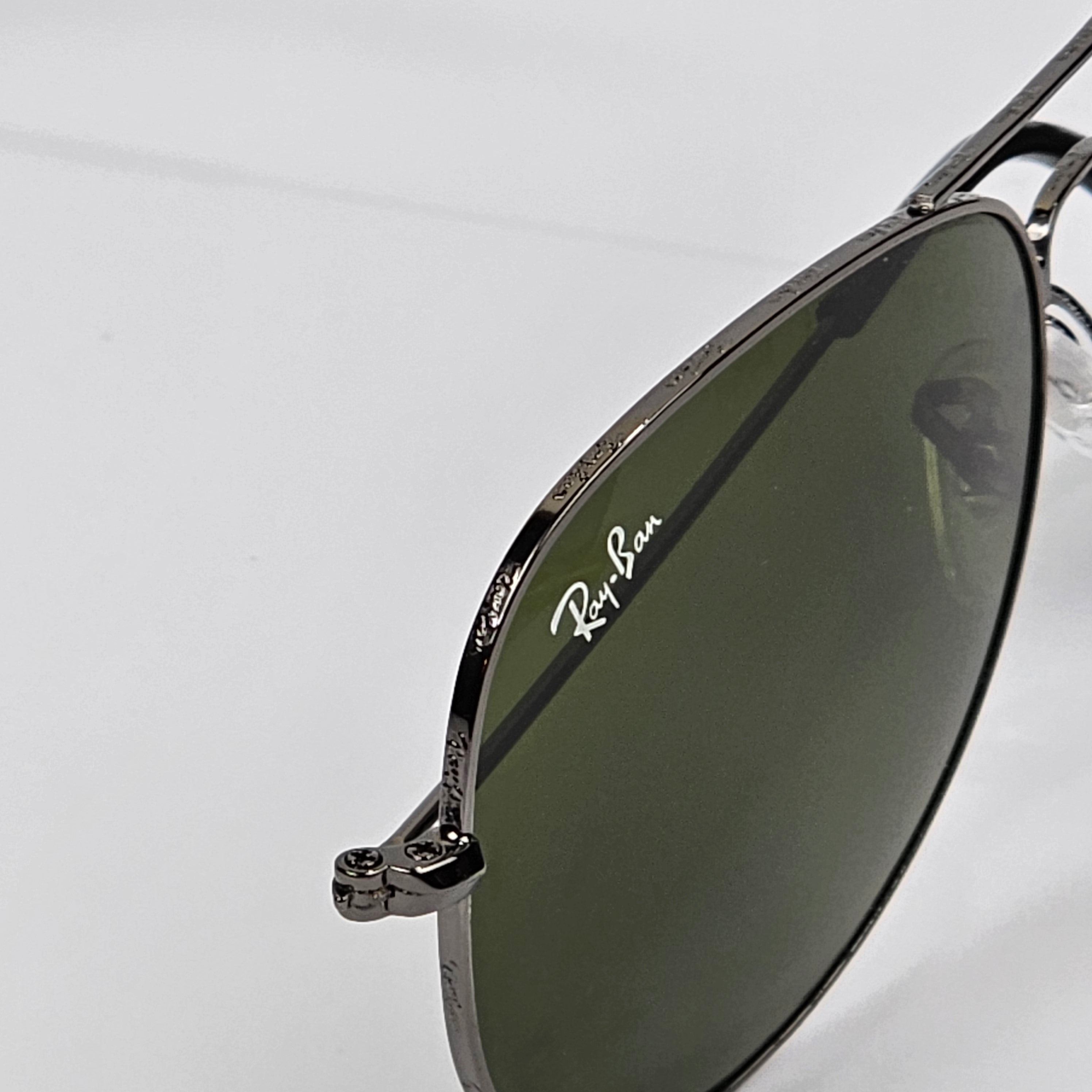 Rimmed Classic Aviators - RB - Gun Metal/Green
