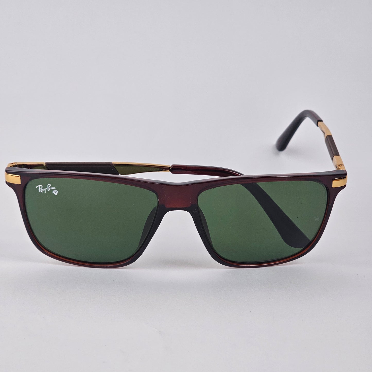 Wide Metal Legs Wayfarer - 4335 - RB - Gold/Brown - Unisex