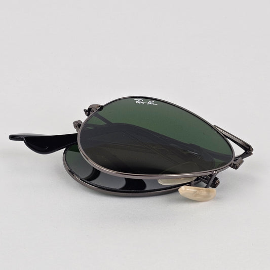 Foldable Classic Aviators - RB - 3025 - Gun metal