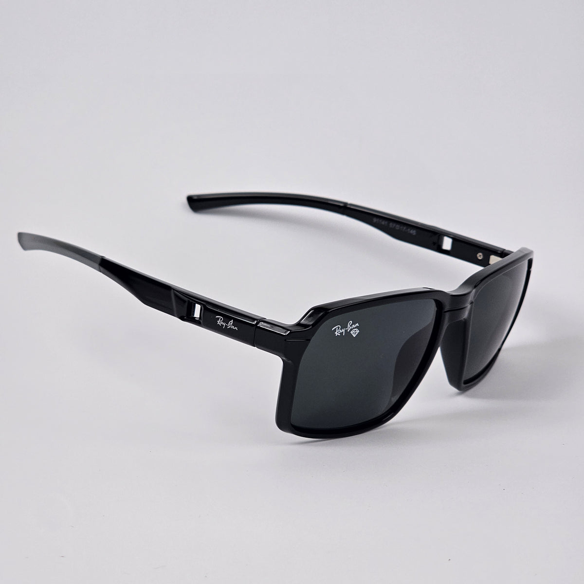 Sport Rectangle Wayfarer - RB - 91141 - Black/Gloss