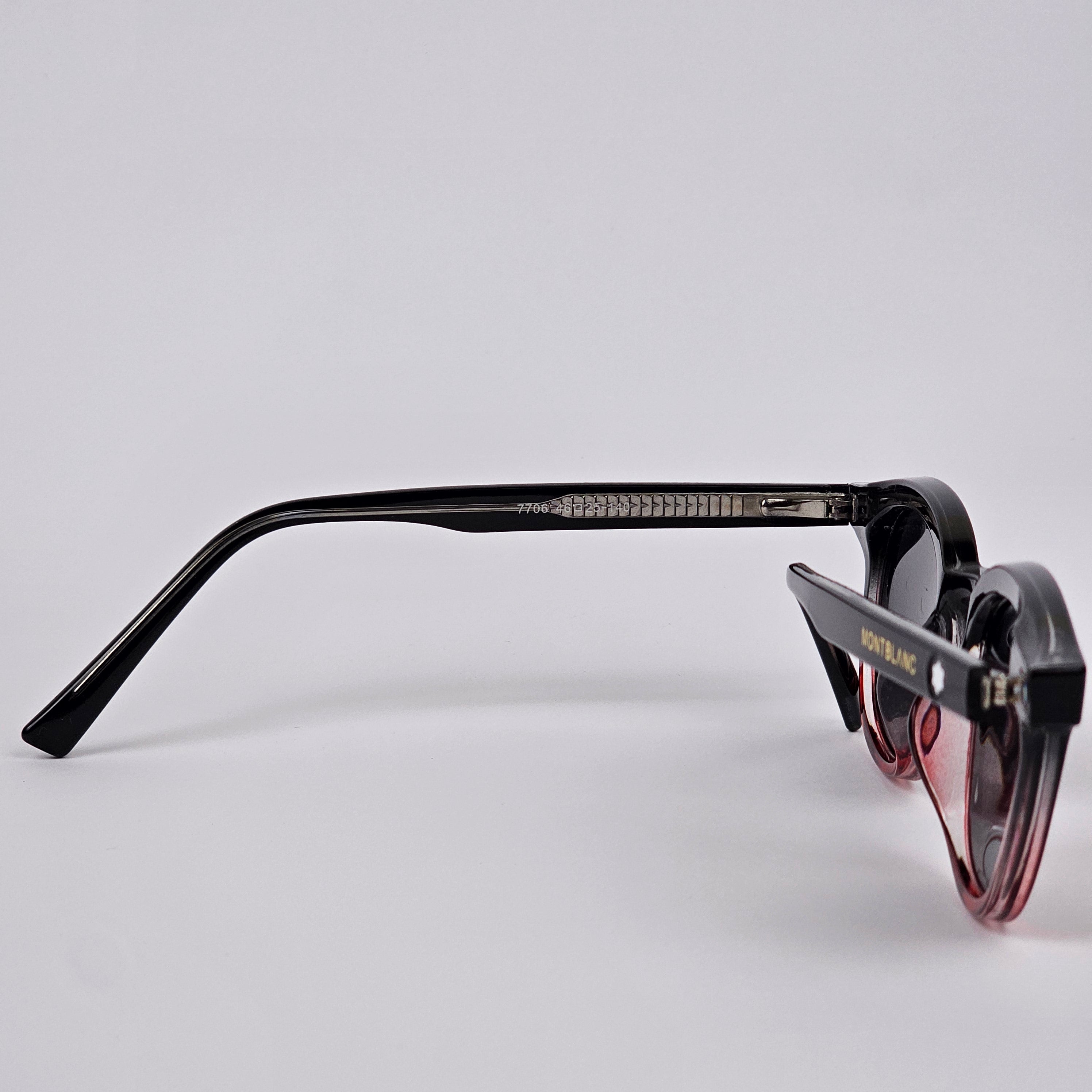 Round - Mont Blanc - Acetate - 7706 - Premium - Polarized - Black (HALF)
