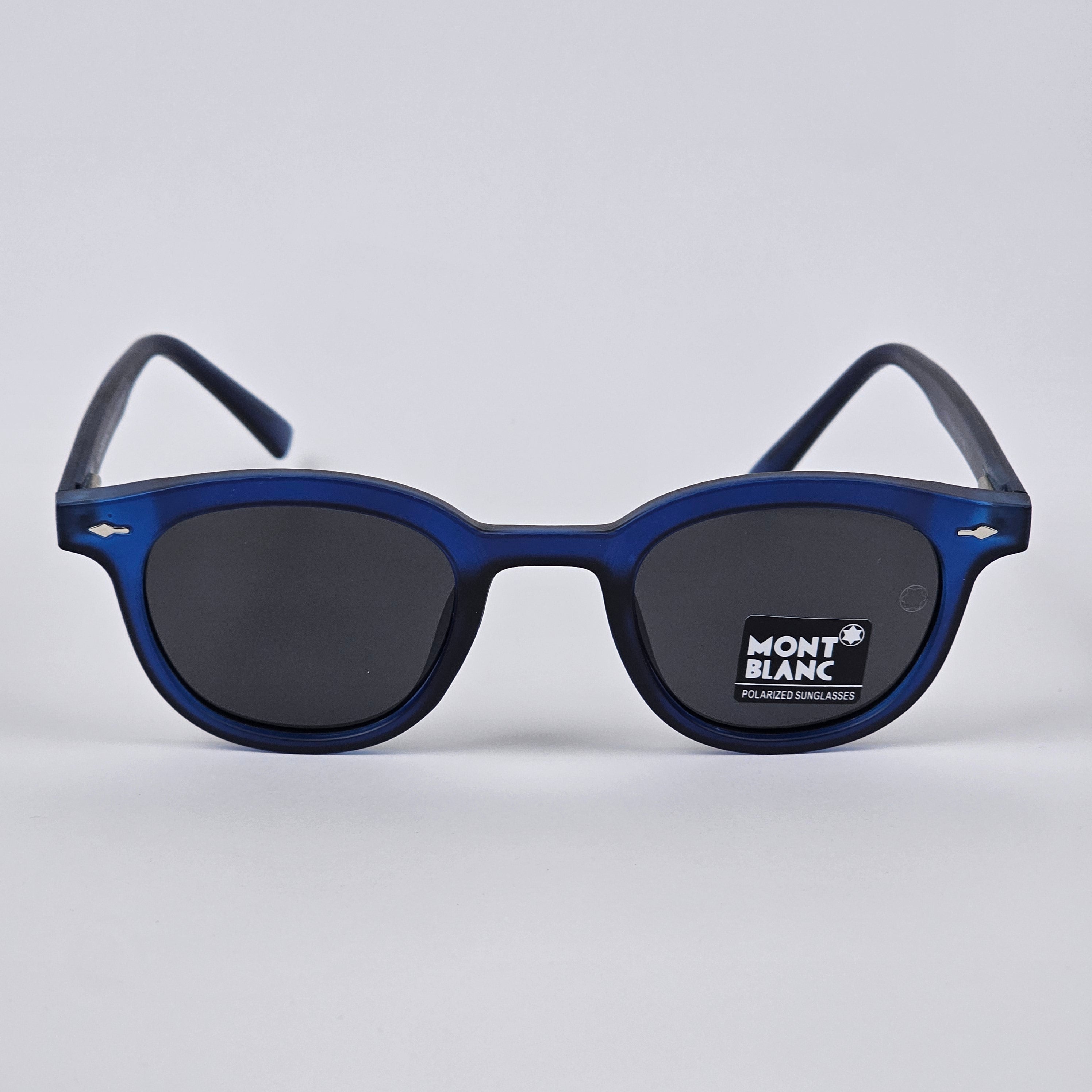 Round - Mont Blanc - Acetate - 7706 - Premium - Polarized - Blue