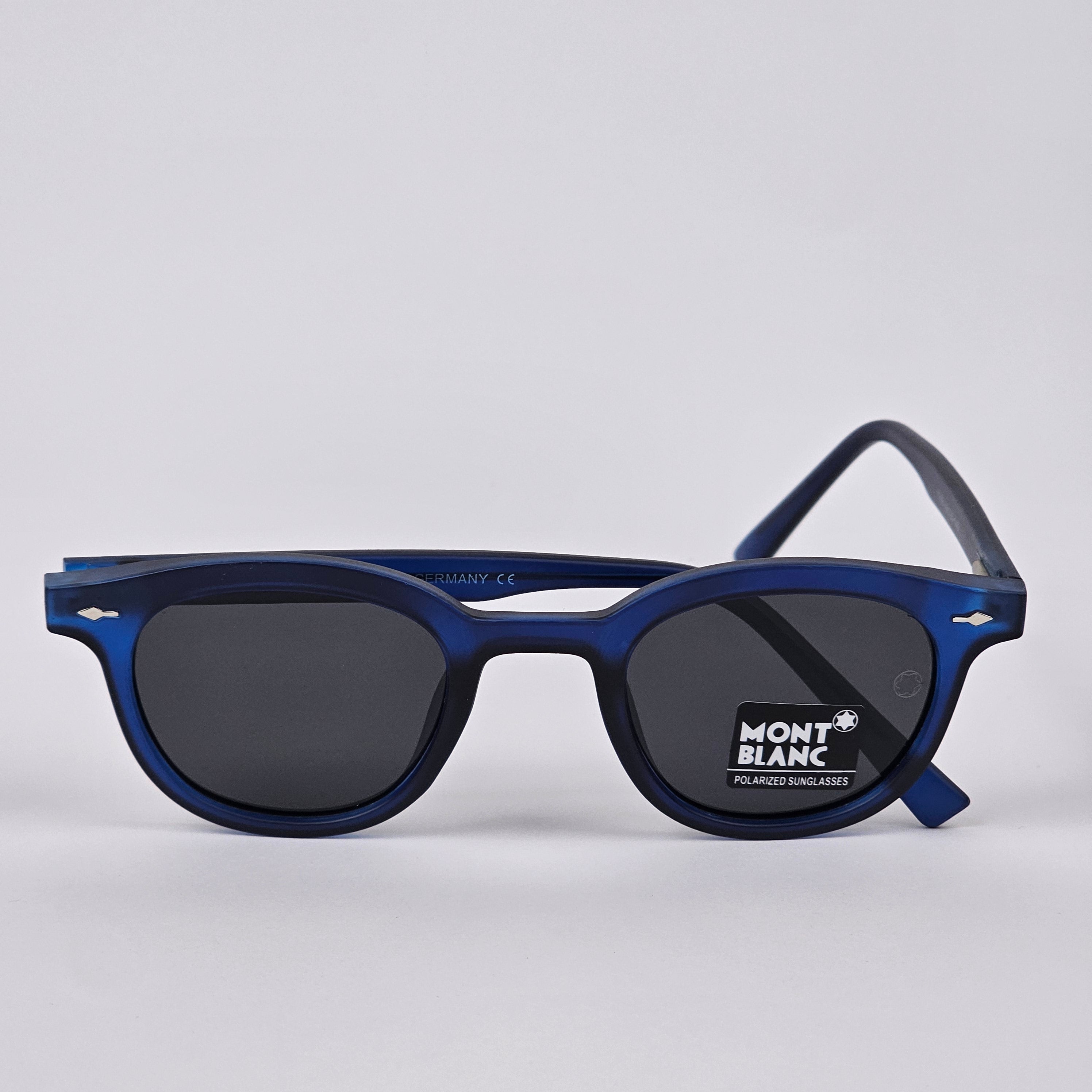 Round - Mont Blanc - Acetate - 7706 - Premium - Polarized - Blue