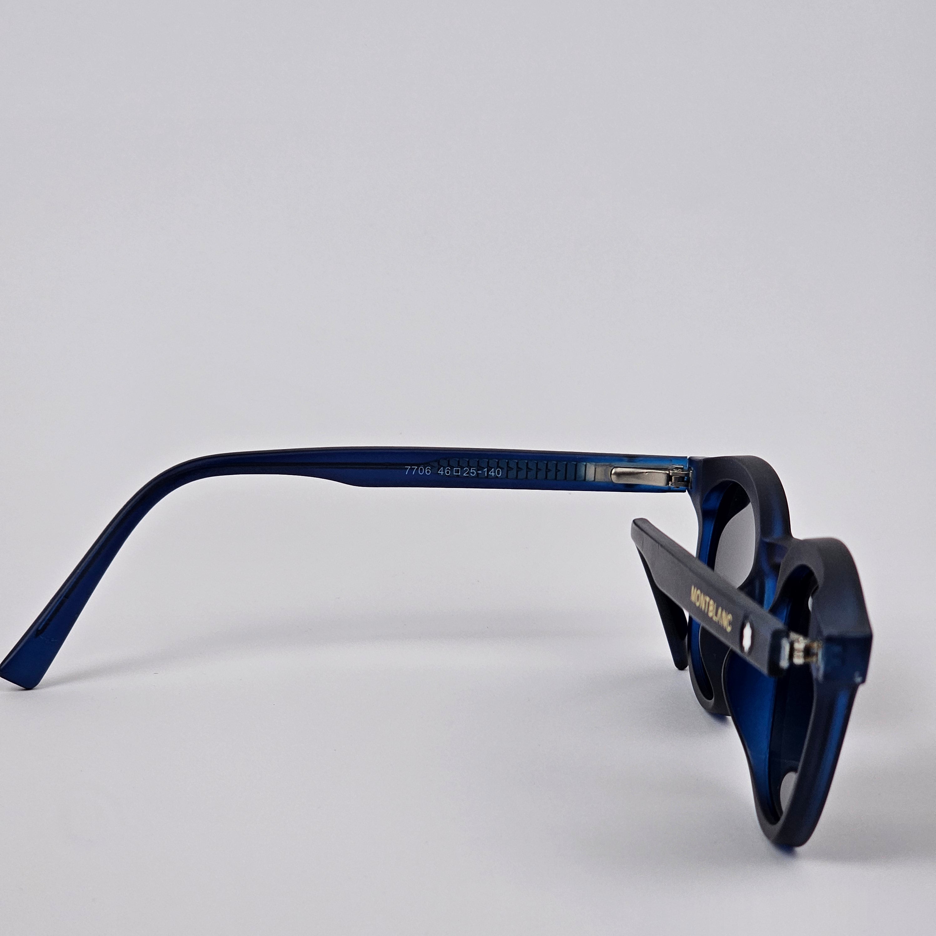 Round - Mont Blanc - Acetate - 7706 - Premium - Polarized - Blue