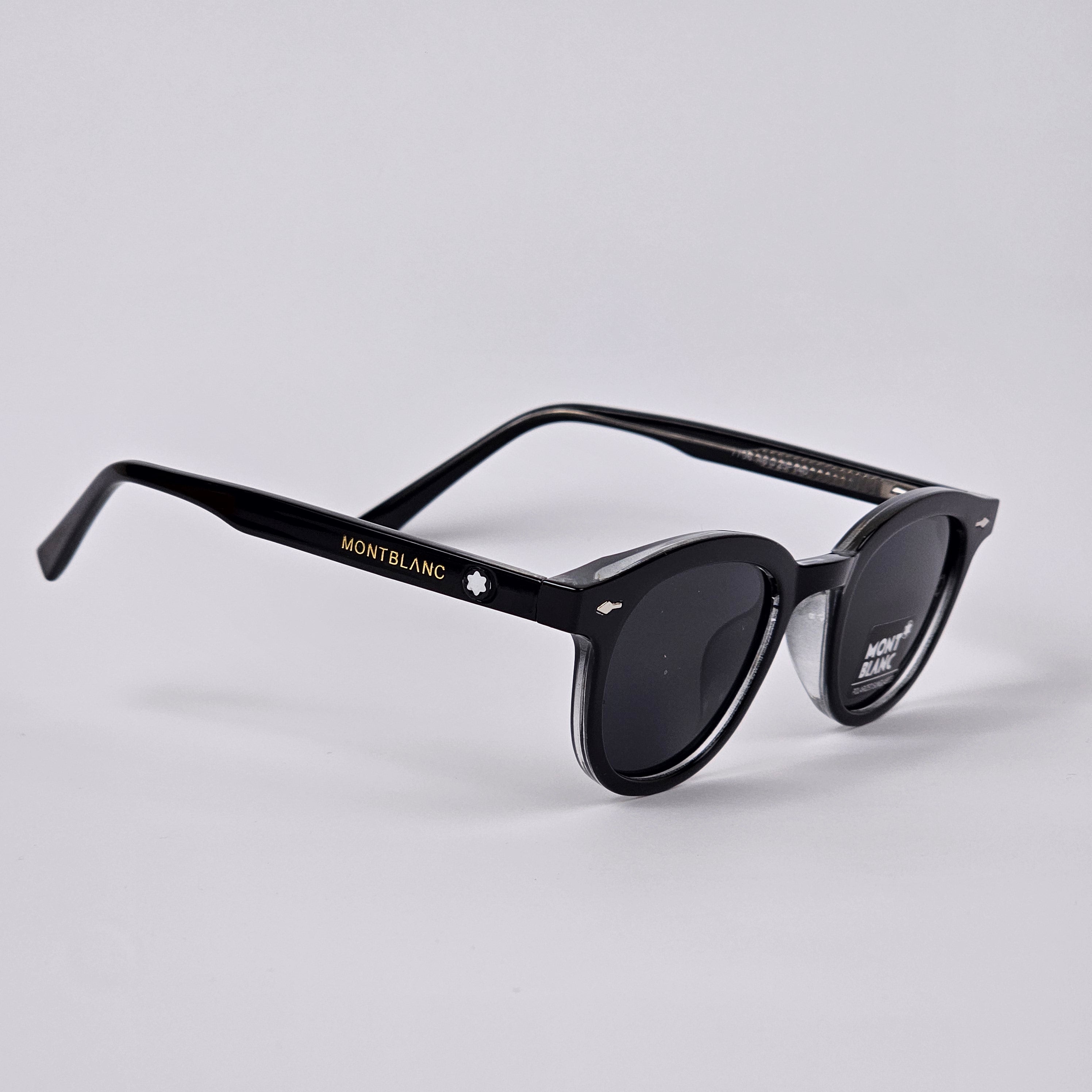 Round - Mont Blanc - Acetate - 7706 - Premium - Polarized - Black