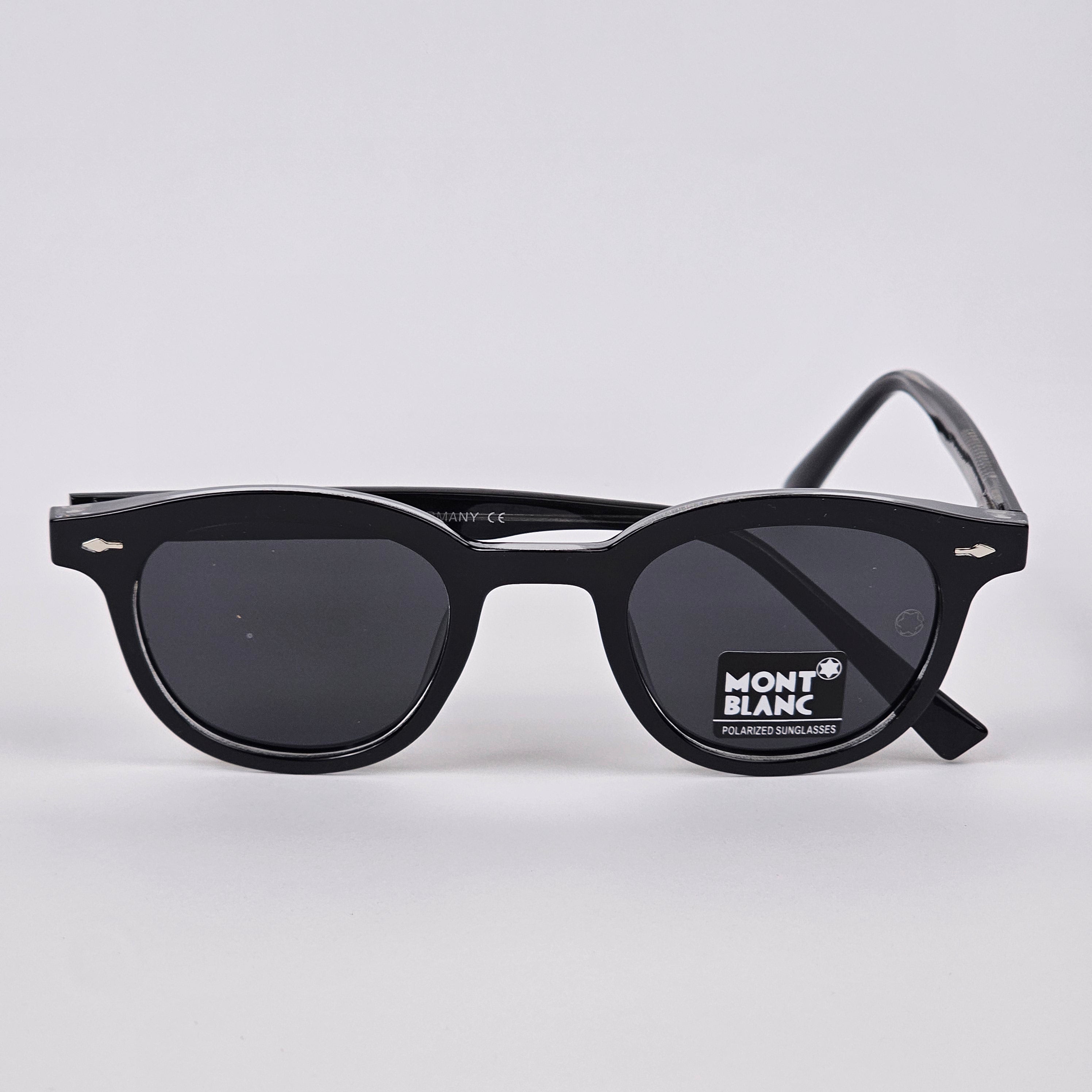 Round - Mont Blanc - Acetate - 7706 - Premium - Polarized - Black
