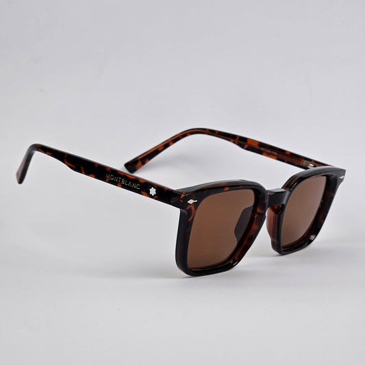 Square - Mont Blanc - Acetate - 7705 - Premium - Polarized - Tortoise