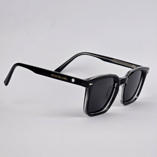 Square - Mont Blanc - Acetate - 7705 - Premium - Polarized - Black