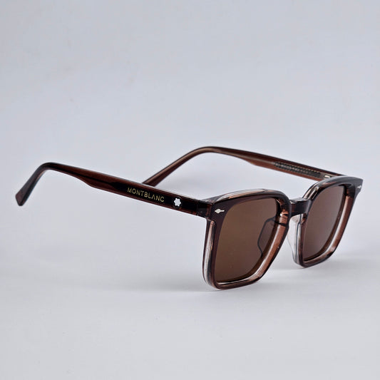 Square - Mont Blanc - Acetate - 7705 - Premium - Polarized - Brown