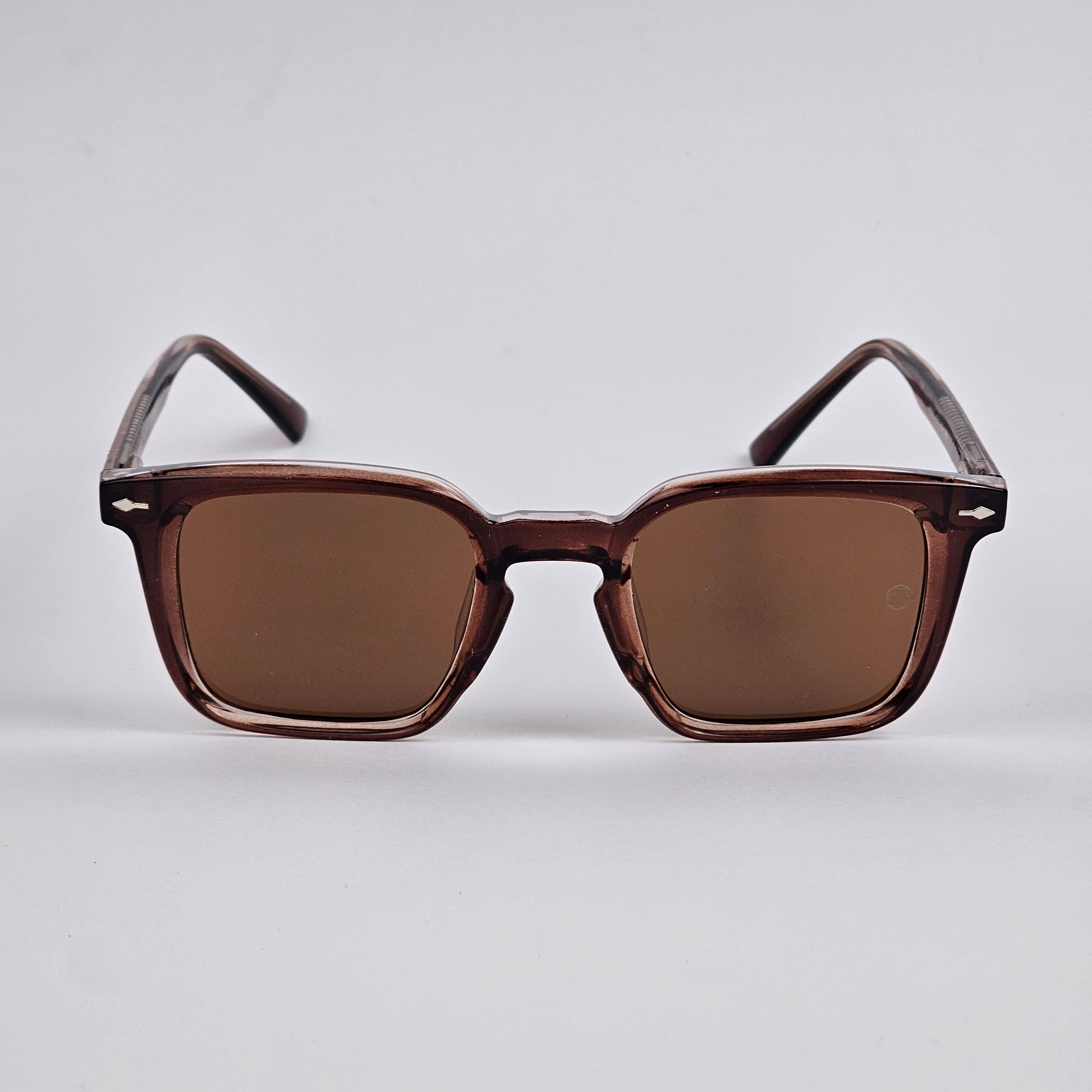 Square - Mont Blanc - Acetate - 7705 - Premium - Polarized - Brown