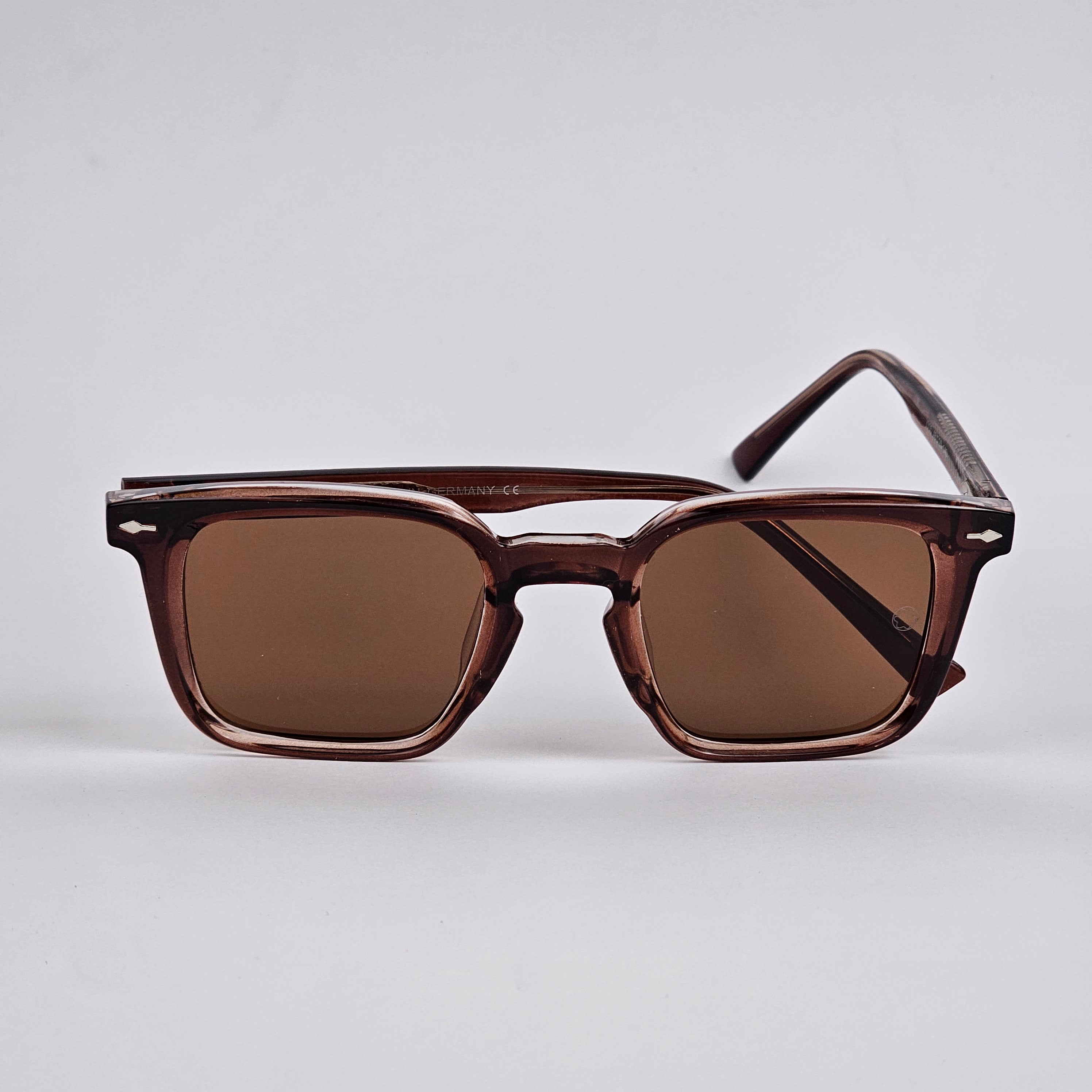 Square - Mont Blanc - Acetate - 7705 - Premium - Polarized - Brown