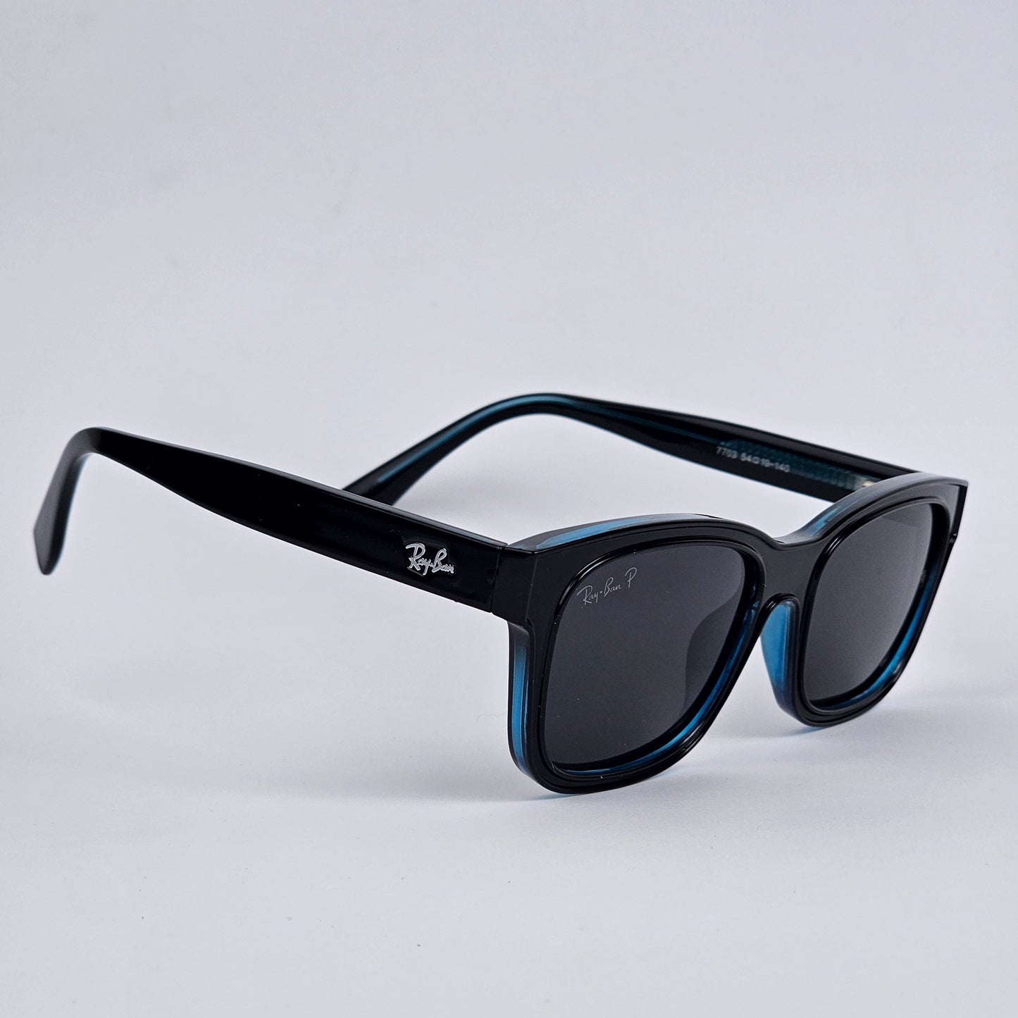 Rim Wayfarer - RB - Acetate - 7703 - Premium - Polarized - Black/Blue