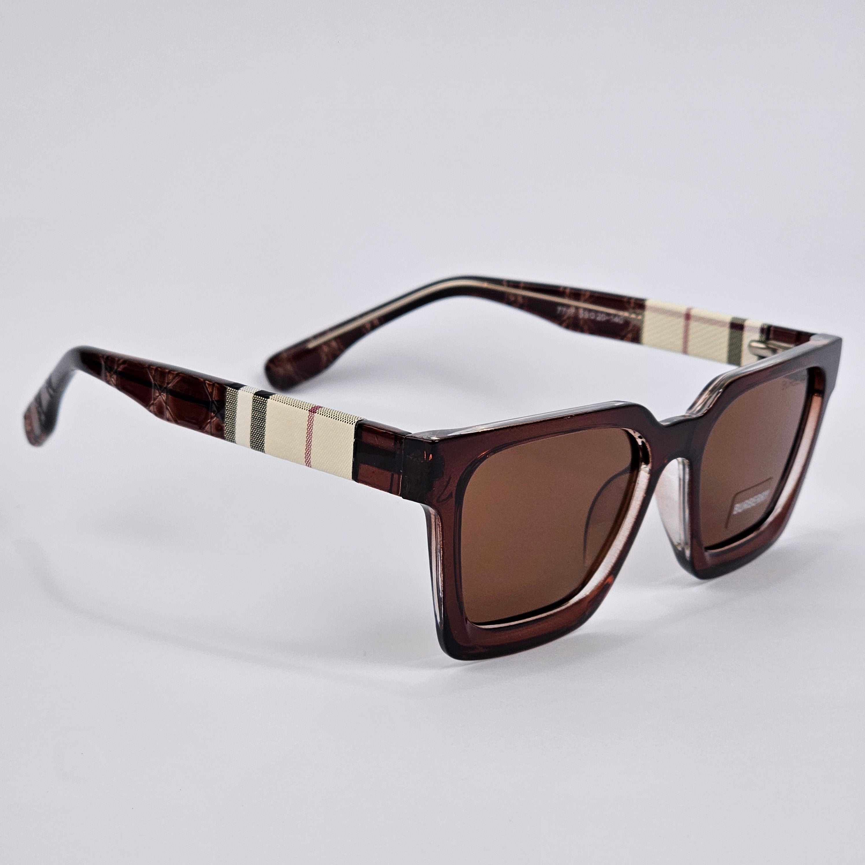 Square - Burberry - 7717 - Acetate - Brown