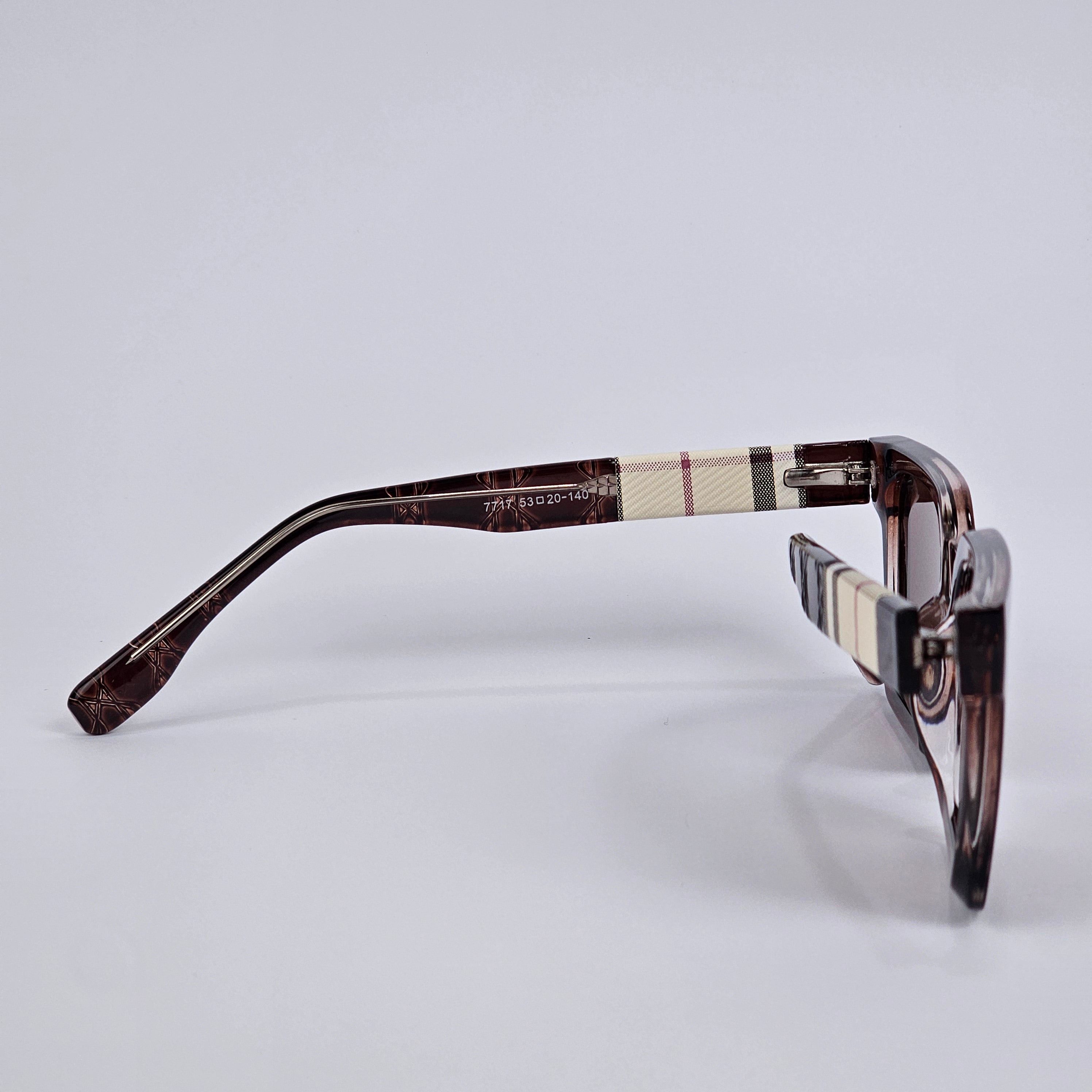 Square - Burberry - 7717 - Acetate - Brown