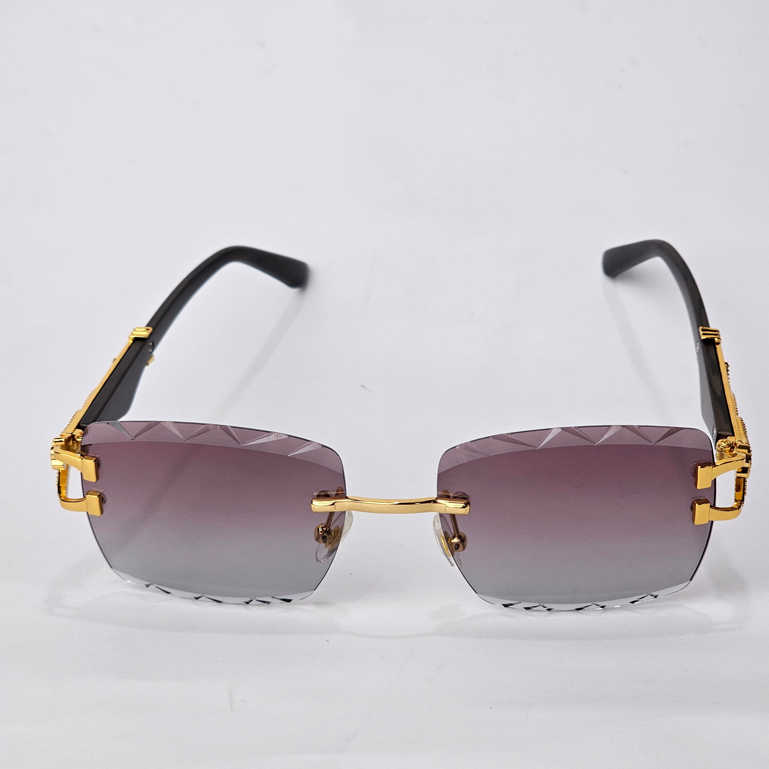 Carved Rimless Bling - Unjaded - Black Gradient