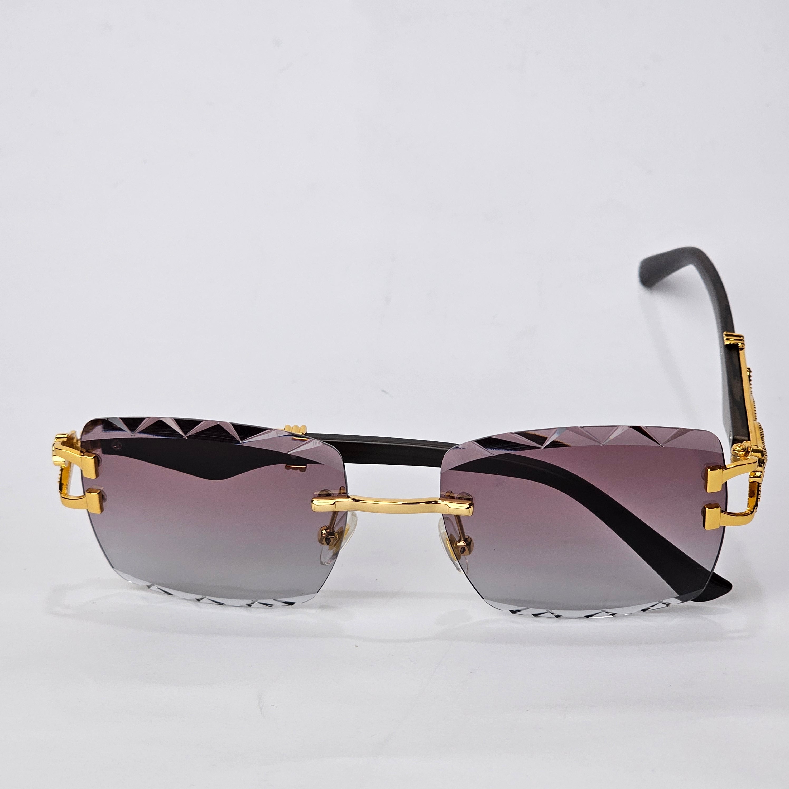 Carved Rimless Bling - Unjaded - Black Gradient