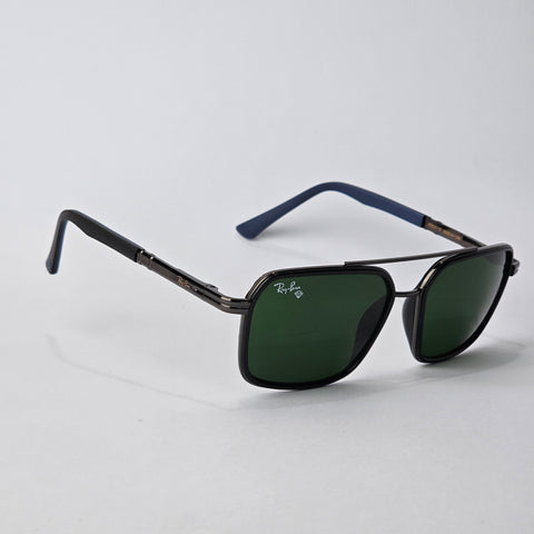 Bold Rectangle Aviators - 22013 - RB - Gun Metal - Unisex