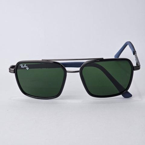 Bold Rectangle Aviators - 22013 - RB - Gun Metal - Unisex