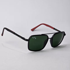 Bold Rectangle Aviators - 22013 - RB - Black - Unisex