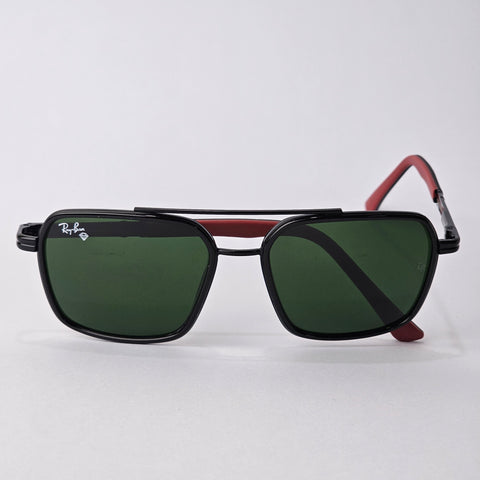 Bold Rectangle Aviators - 22013 - RB - Black - Unisex