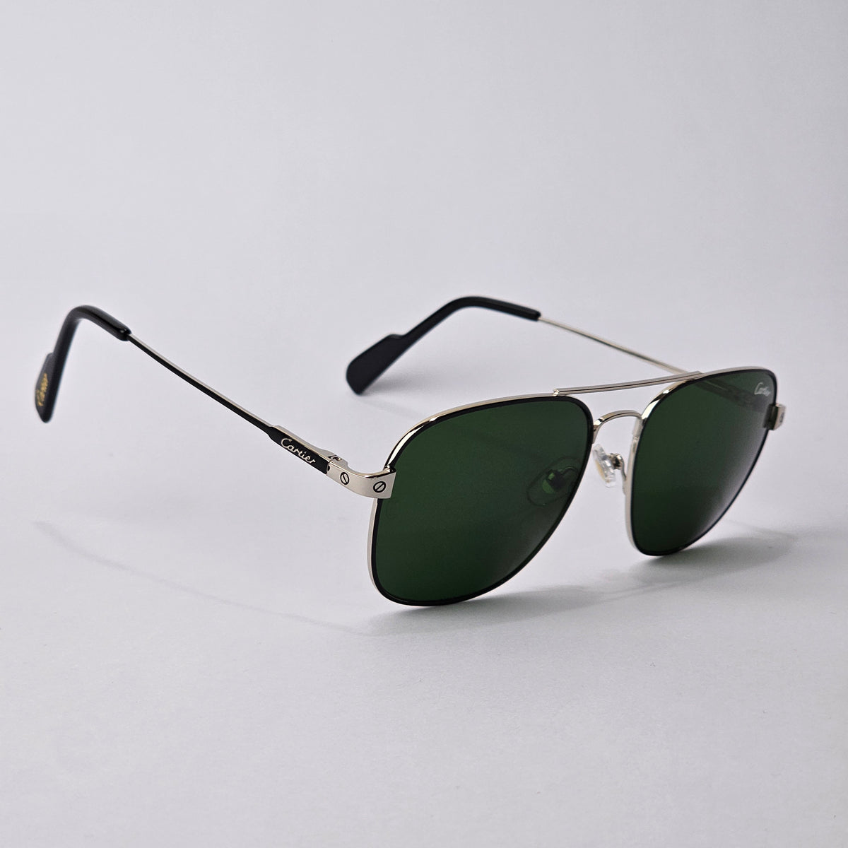 Square Aviator - Cartier - Silver - T8200709 - Unisex