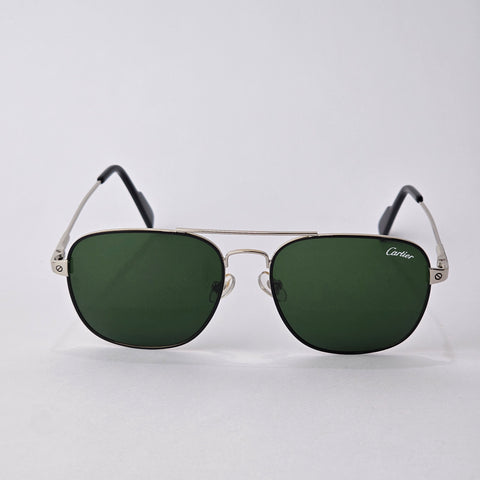 Square Aviator - Cartier - Silver - T8200709 - Unisex