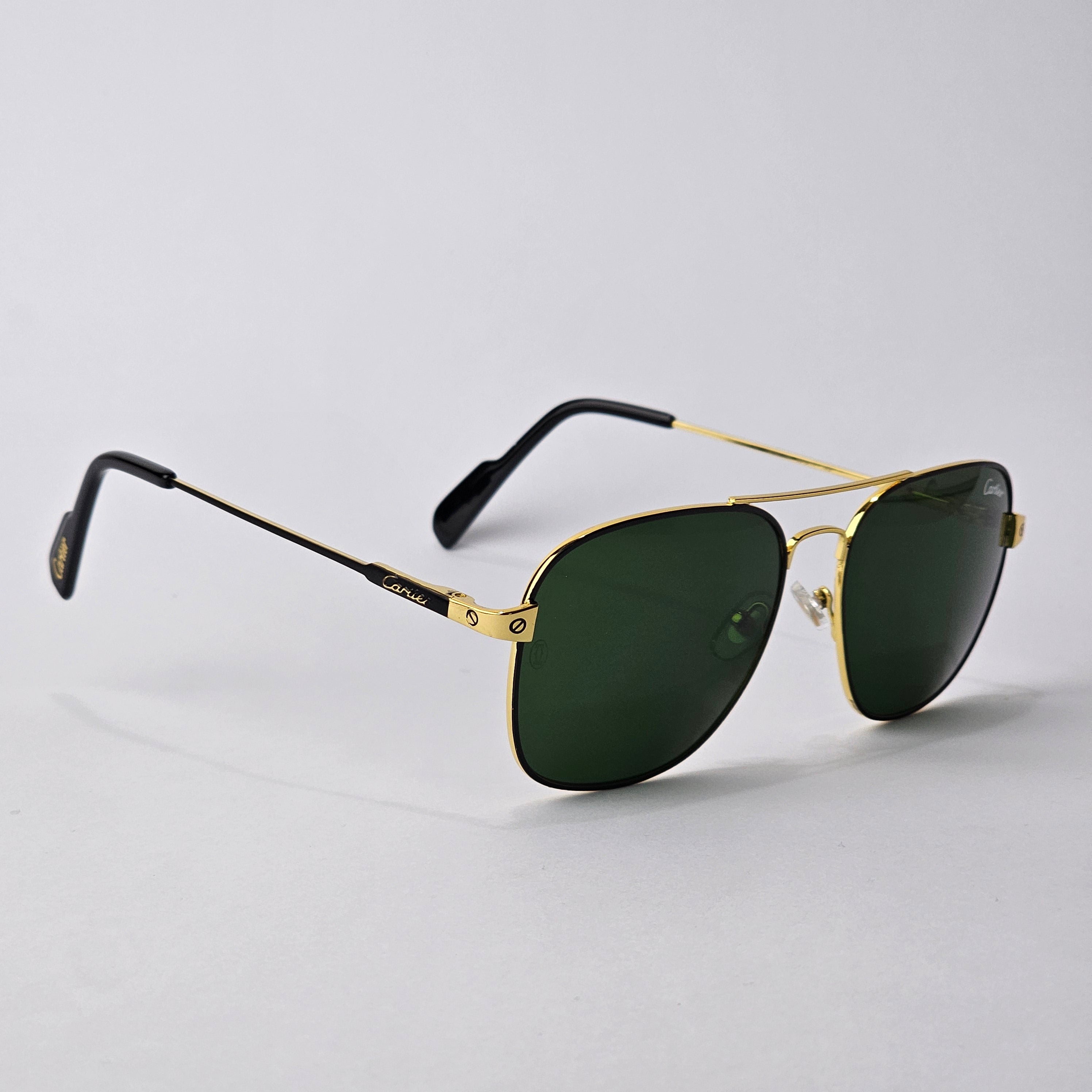 Square Aviator - Cartier - Gold - T8200709 - Unisex