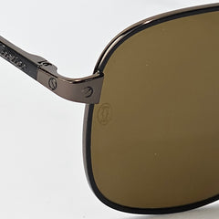 Square Aviator - Cartier - Brown - T8200709 - Unisex