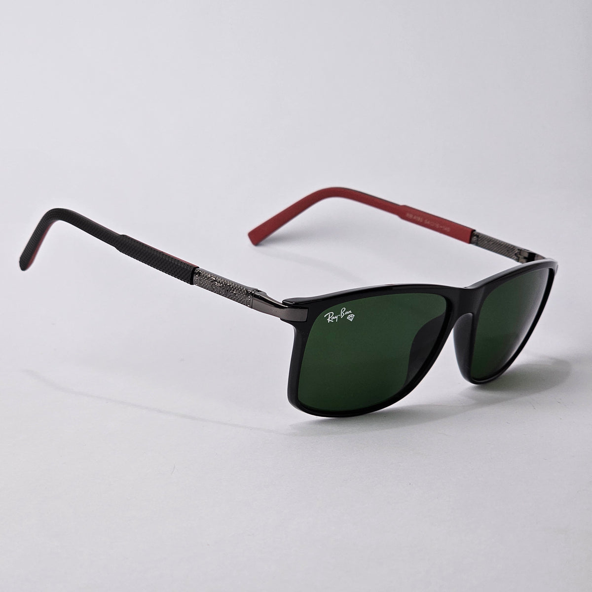 Sleek Textured Wayfarer - 4193 - RB - Gun Metal - Unisex