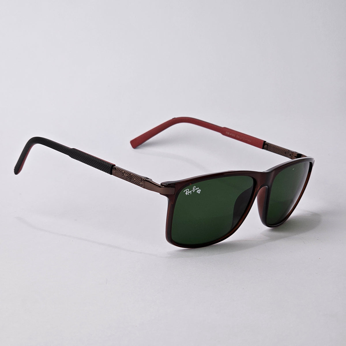 Sleek Textured Wayfarer - 4193 - RB - Brown - Unisex