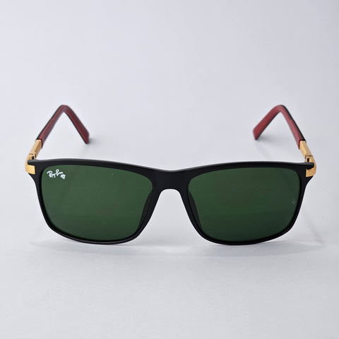 Sleek Textured Wayfarer - 4193 - RB - Gold - Unisex