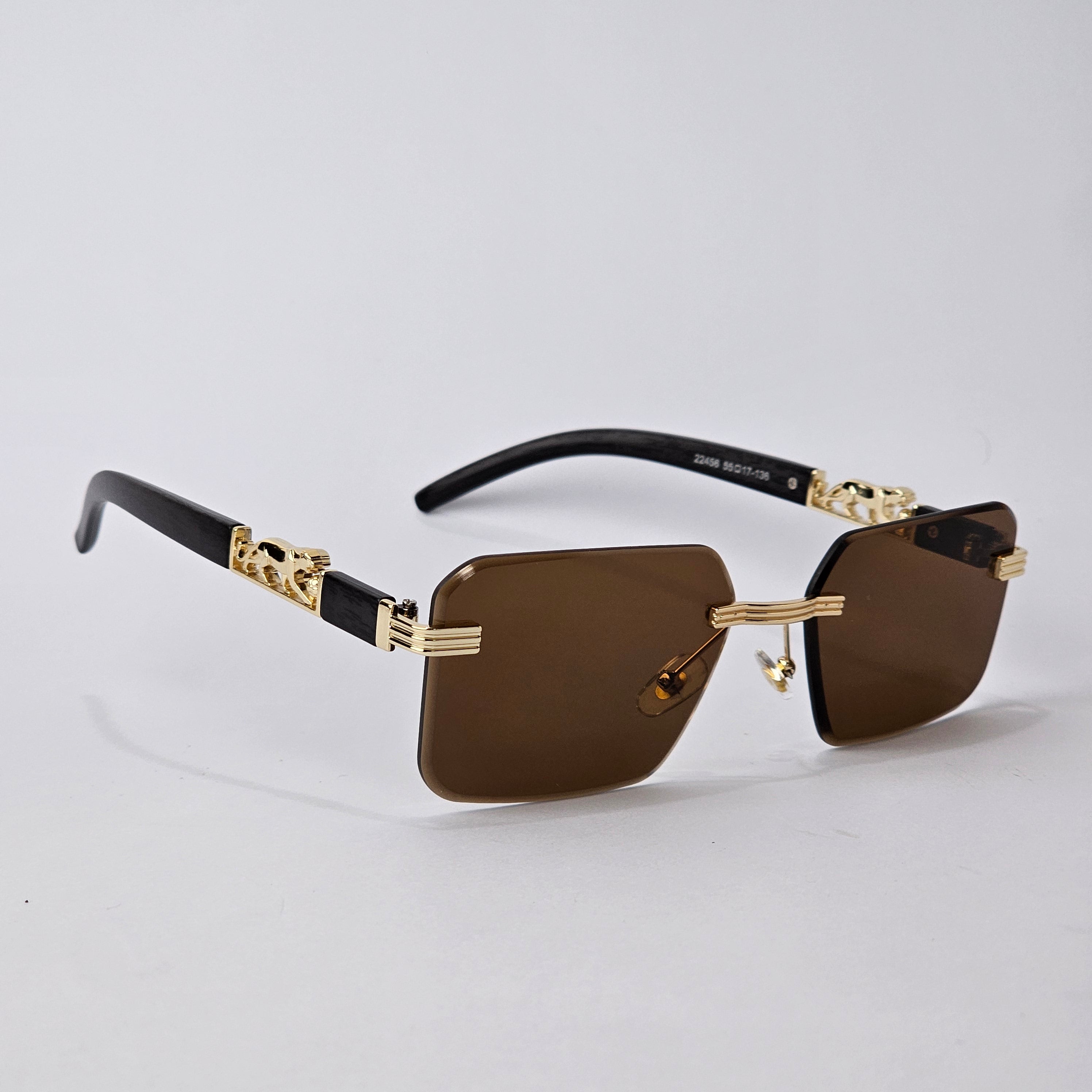Rimless Panther - Unjaded - 22456 - Gold/Brown