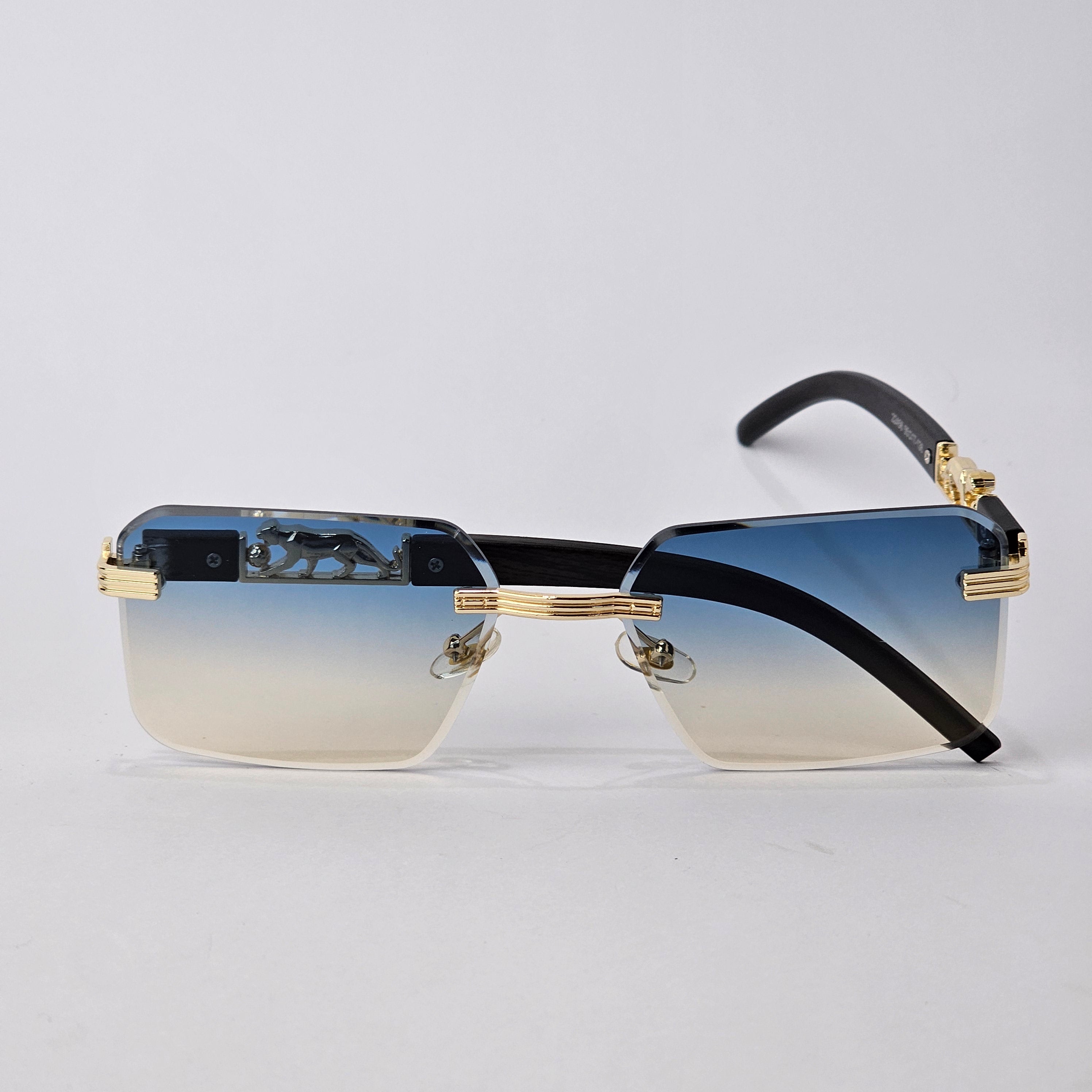 Rimless Panther - Unjaded - 22456 - Gold/Blue