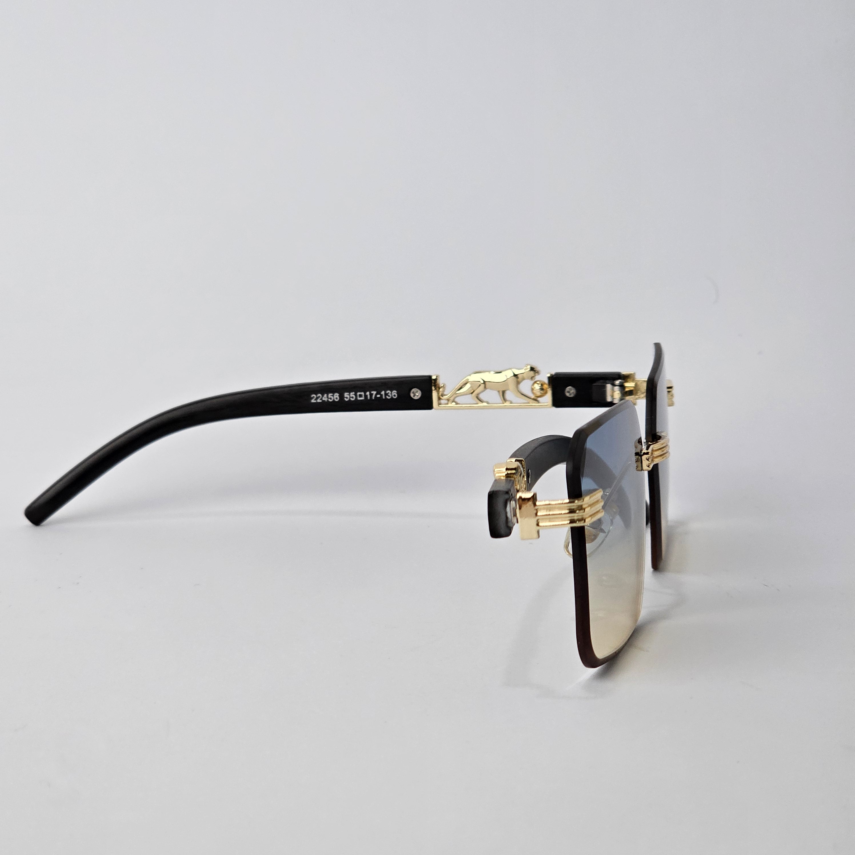 Rimless Panther - Unjaded - 22456 - Gold/Blue