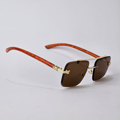 Rimless Bridged Wood - Unjaded - 22510
