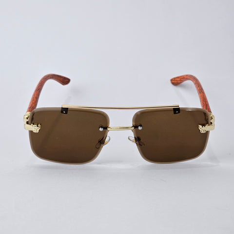 Rimless Bridged Wood - Unjaded - 22510