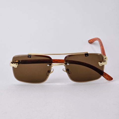 Rimless Bridged Wood - Unjaded - 22510