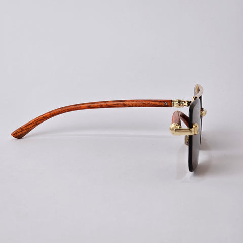 Rimless Bridged Wood - Unjaded - 22510