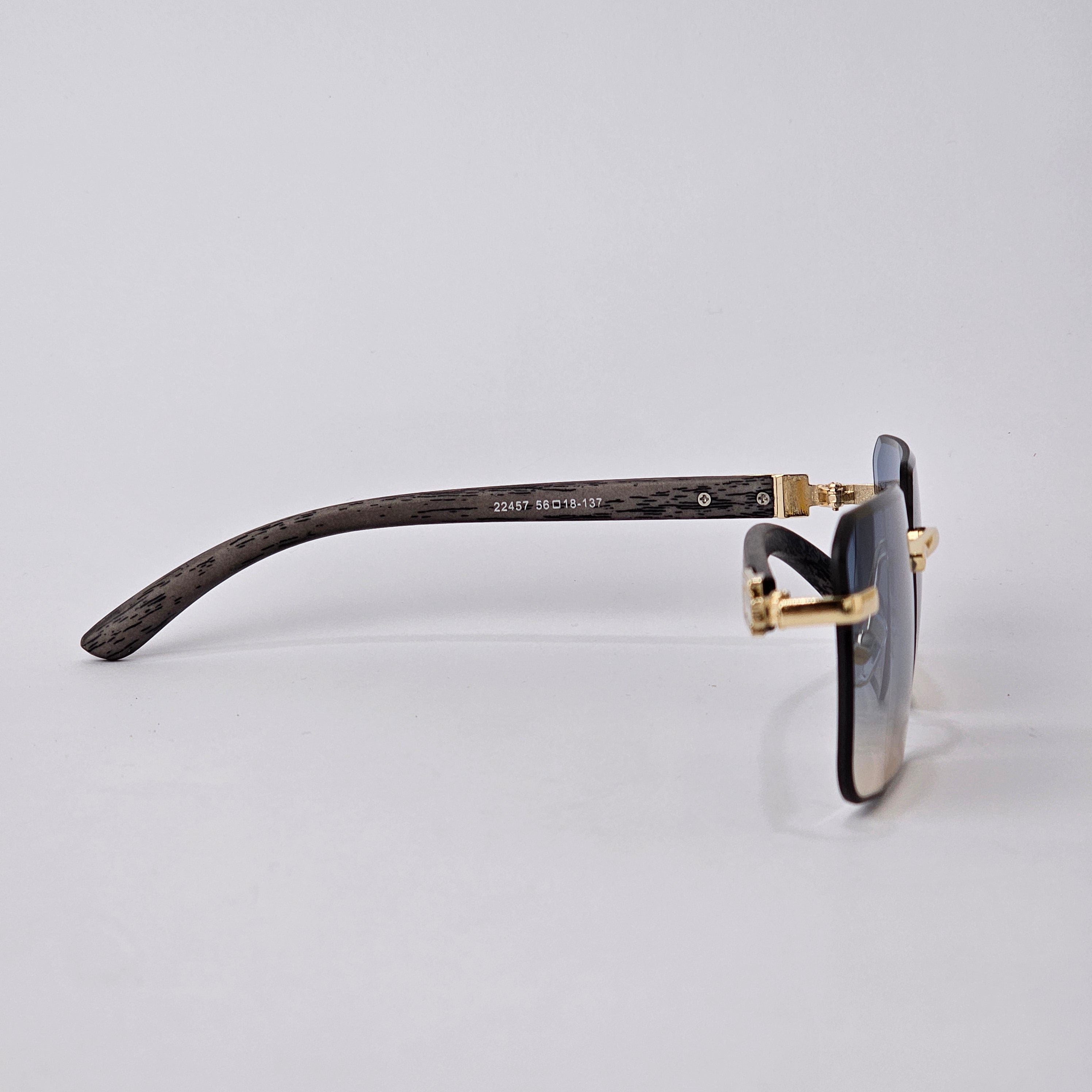 Rimless Wood - Unjaded - 22457 - Gold/blue