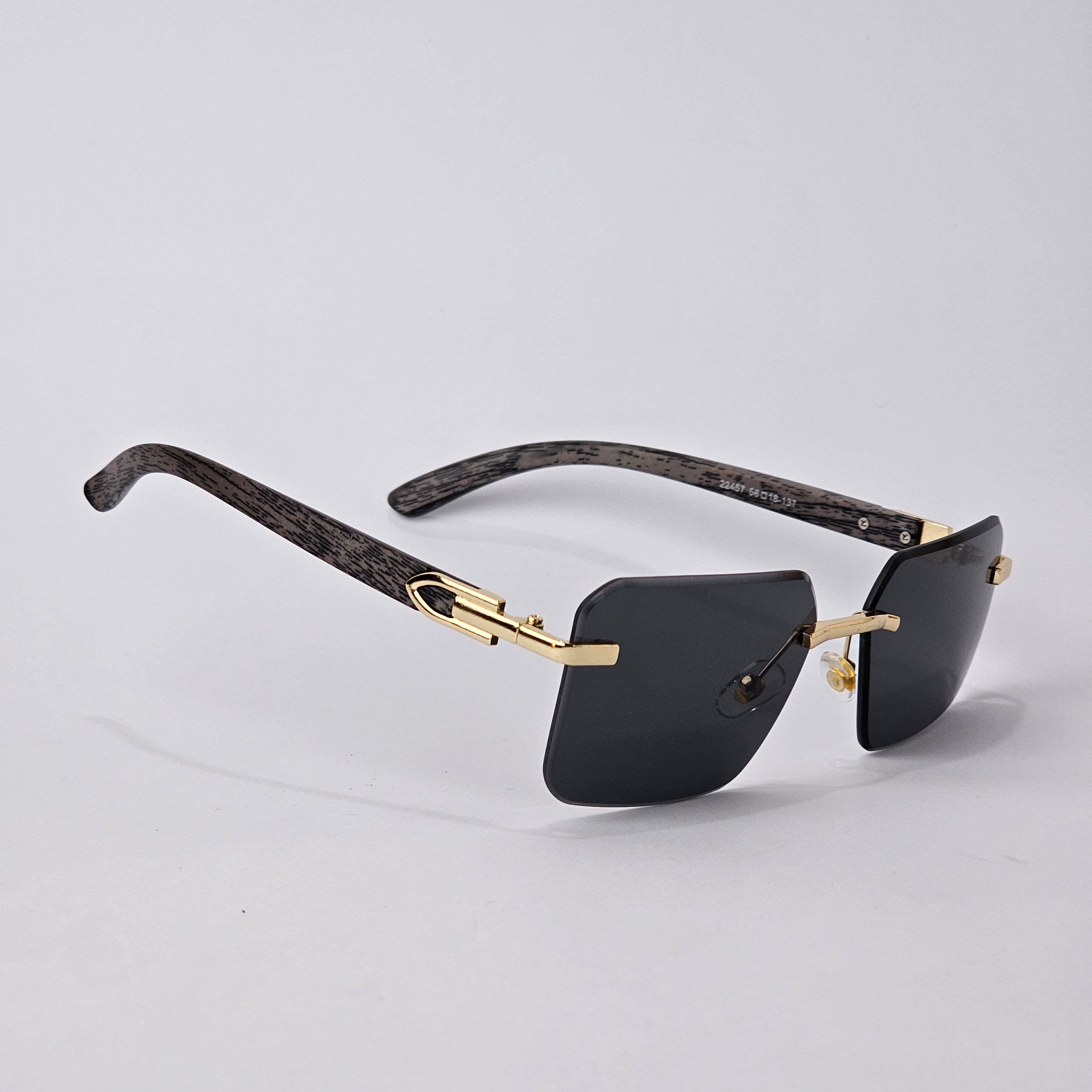 Rimless Wood - Unjaded - 22457 - Gold/Black