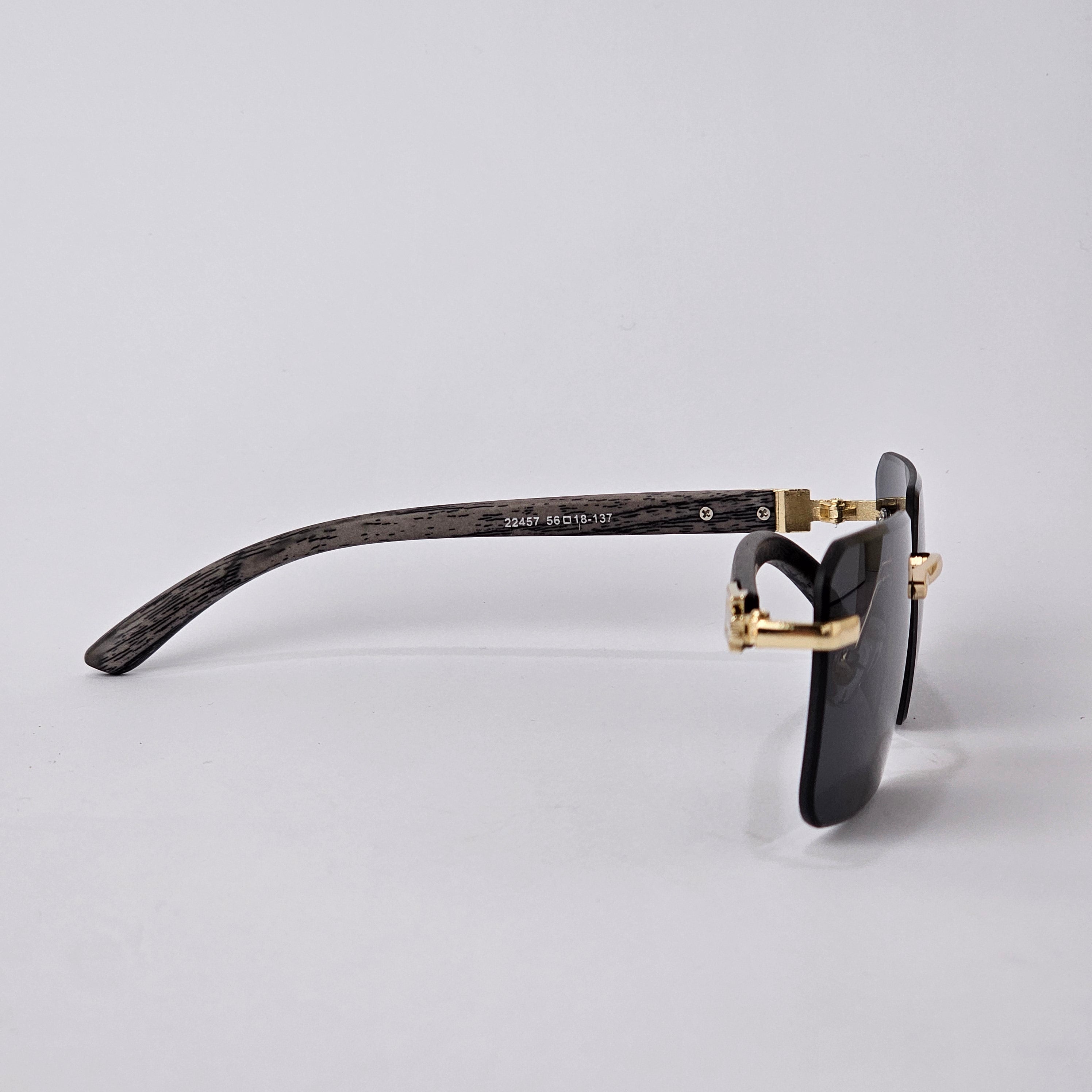 Rimless Wood - Unjaded - 22457 - Gold/Black